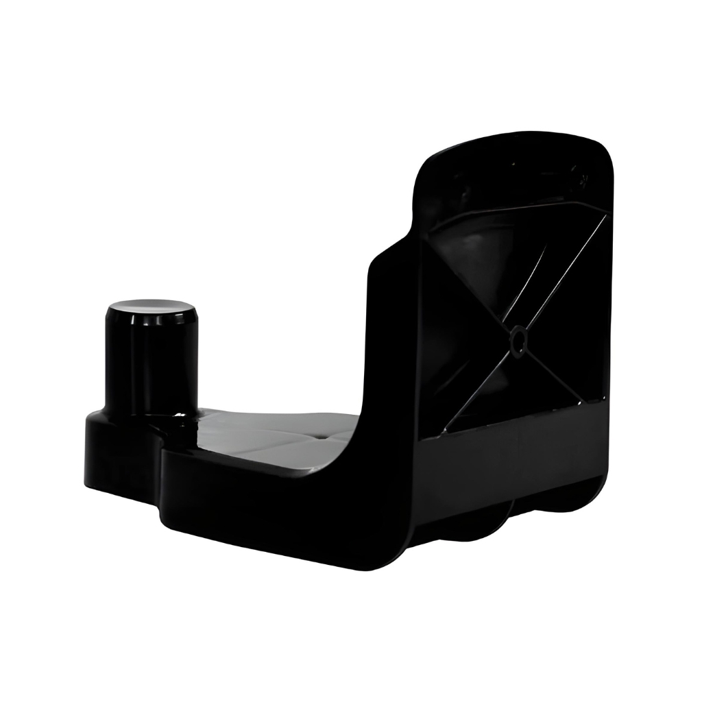 Visão Traseira do Suporte de Parede para Bobinas Preto (Tipo L)